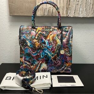 Brahmin Caroline EUPHORIA MELBOURNE W/FRONT & Back EYE Abstract Pattern